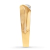 Thumbnail Image 2 of Previously Owned Men's Diamond Wedding Band 1/15 ct tw Round-cut 10K Yellow Gold