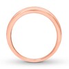 Thumbnail Image 1 of Previously Owned Men's Black & White Diamond Wedding Band 1/4 ct tw Round-cut 10K Rose Gold