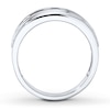 Thumbnail Image 1 of Previously Owned Men's Diamond Wedding Band 1 ct tw Round-cut 10K White Gold