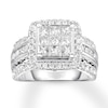 Thumbnail Image 0 of Previously Owned Diamond Engagement Ring 2 ct tw Princess & Round-cut 10K White Gold