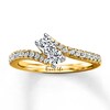 Thumbnail Image 1 of Previously Owned Ever Us Two-Stone Diamond Anniversary Ring 1/2 ct tw Round-cut 14K Yellow Gold