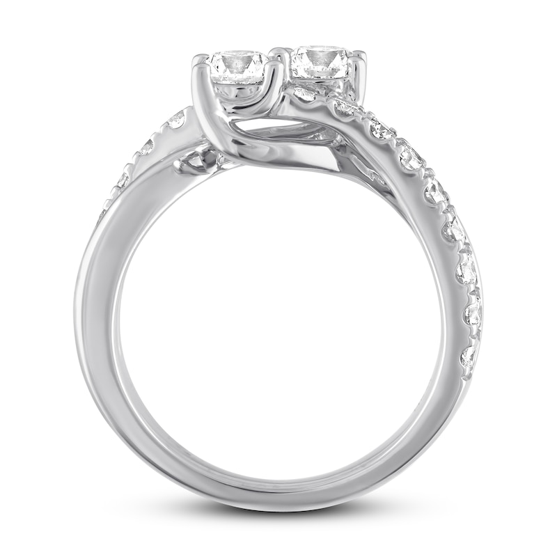 Previously Owned Ever Us Two-Stone Diamond Anniversary Ring 1-1/2 ct tw Round-cut 14K White Gold