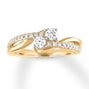 Previously Owned Ever Us Two-Stone Diamond Anniversary Ring 1/2 ct tw Round-cut 14K Yellow Gold