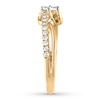 Thumbnail Image 3 of Previously Owned Ever Us Two-Stone Diamond Anniversary Ring 1/2 ct tw Round-cut 14K Yellow Gold