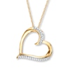 Previously Owned Heart Necklace 1/15 ct tw Diamonds 10K Yellow Gold
