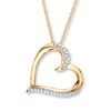 Thumbnail Image 1 of Previously Owned Heart Necklace 1/15 ct tw Diamonds 10K Yellow Gold