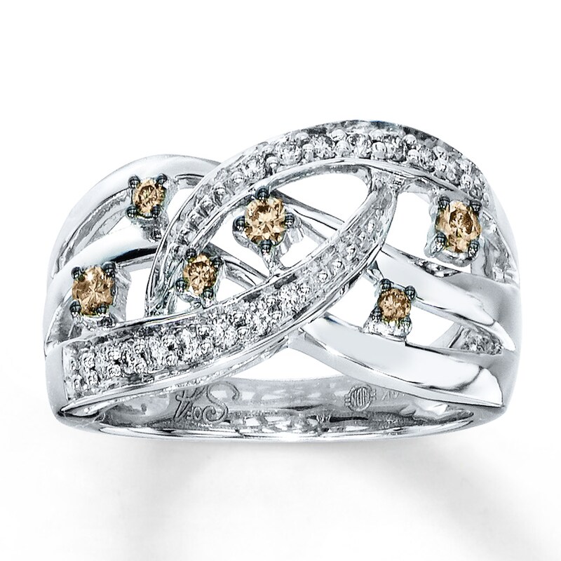 Main Image 1 of Previously Owned Shades of Wonder Ring 1/3 ct tw Diamonds 10K White Gold