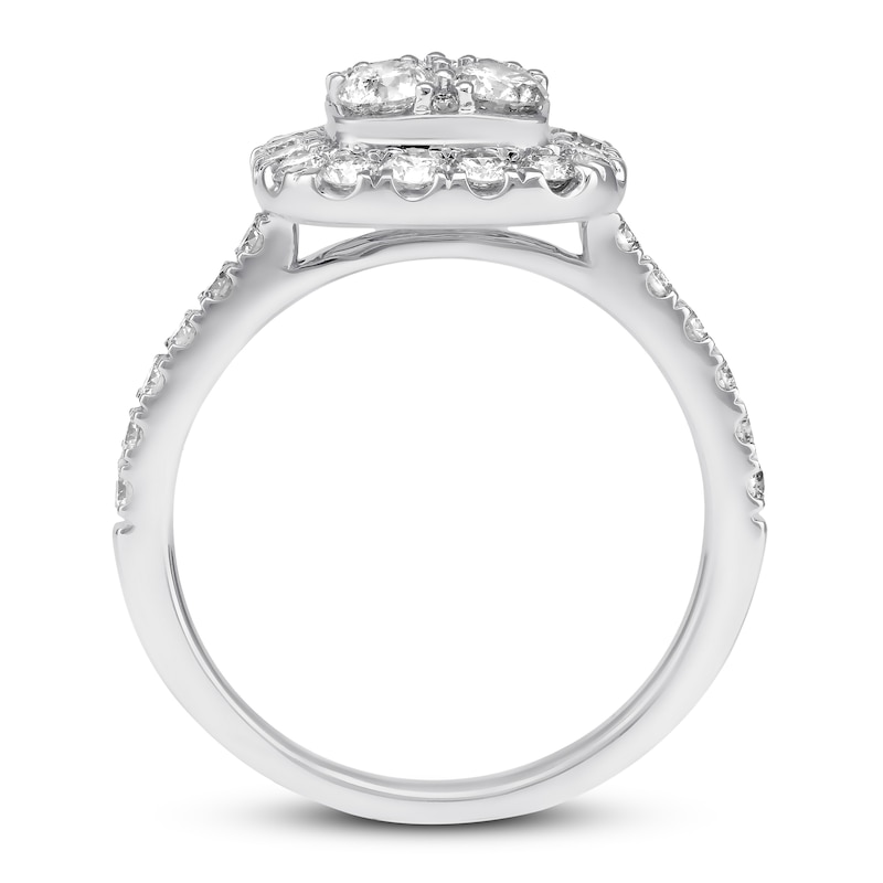Main Image 3 of Previously Owned Diamond Engagement Ring 1-3/8 ct tw Round-cut 14K White Gold