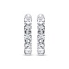 Thumbnail Image 2 of Previously Owned Diamond Hoop Earrings 1 ct tw Round-cut 14K White Gold