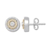 Thumbnail Image 1 of Previously Owned Diamond Circle Earrings 1/4 ct. tw Sterling Silver & 10K Yellow Gold