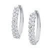 Thumbnail Image 0 of Previously Owned Diamond Hoop Earrings 1 ct tw Round-cut 10K White Gold