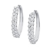 Thumbnail Image 1 of Previously Owned Diamond Hoop Earrings 1 ct tw Round-cut 10K White Gold