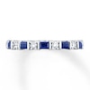 Thumbnail Image 0 of Previously Owned Natural Sapphire & Diamond Ring 1/6 ct tw 10K White Gold