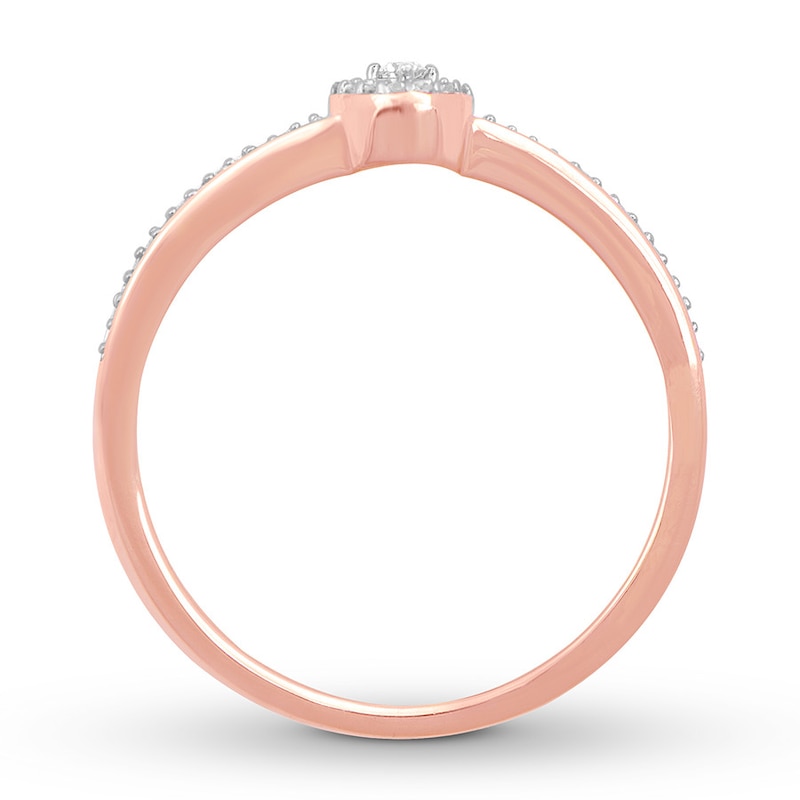 Previously Owned Diamond Ring 1/10 ct tw Round-cut 10K Rose Gold