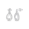 Thumbnail Image 1 of Previously Owned Interwoven Diamond Earrings 1/8 ct tw Round-cut Sterling Silver