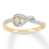 Thumbnail Image 1 of Previously Owned Interwoven Diamond Ring 1/10 ct tw Round-cut 10K Yellow Gold