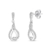 Thumbnail Image 1 of Previously Owned Interwoven Diamond Dangle Earrings 1/4 ct tw 10K White Gold