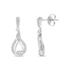 Thumbnail Image 2 of Previously Owned Interwoven Diamond Dangle Earrings 1/4 ct tw 10K White Gold