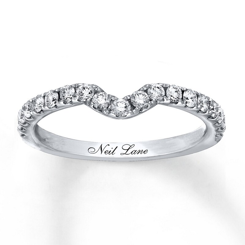 Main Image 1 of Previously Owned Neil Lane Wedding Band 1/2 ct tw Round-cut Diamonds 14K White Gold