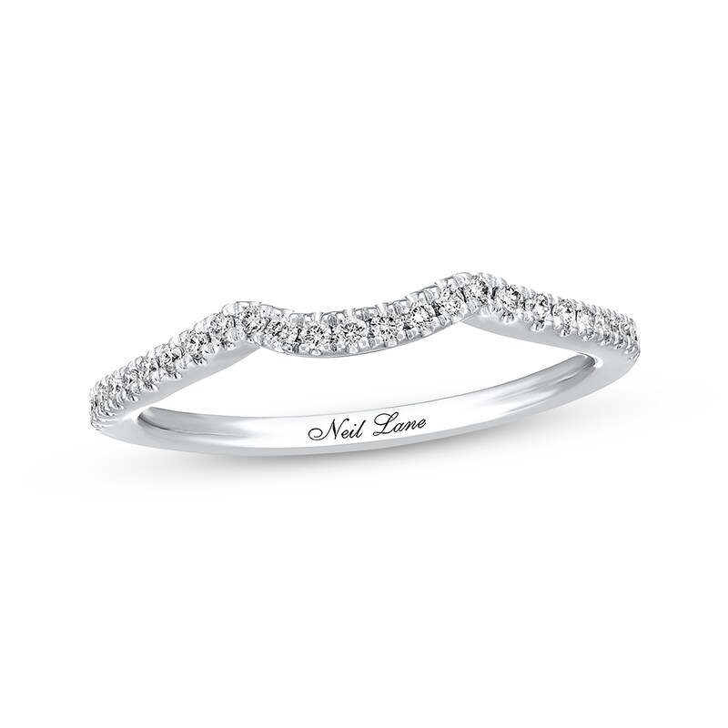 Main Image 1 of Previously Owned Neil Lane Wedding Band 1/6 ct tw Round-cut Diamonds 14K White Gold