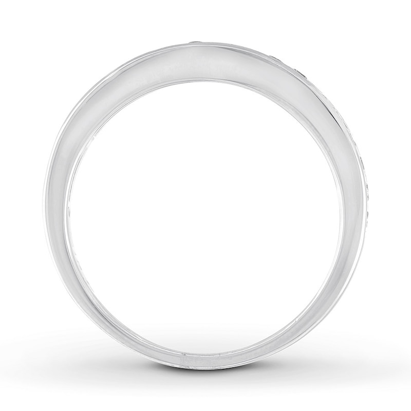 Main Image 2 of Previously Owned Diamond Wedding Band 1/3 ct tw Round-cut 14K White Gold Size 9.75