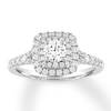 Previously Owned Diamond Engagement Ring 7/8 ct tw Round-cut 14K White Gold