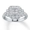 Thumbnail Image 1 of Previously Owned Diamond Ring 5/8 ct tw Princess-Cut 14K White Gold Size 10.5