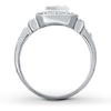 Thumbnail Image 1 of Previously Owned Diamond Ring 5/8 ct tw Princess & Round-cut 14K White Gold - Size 11.75