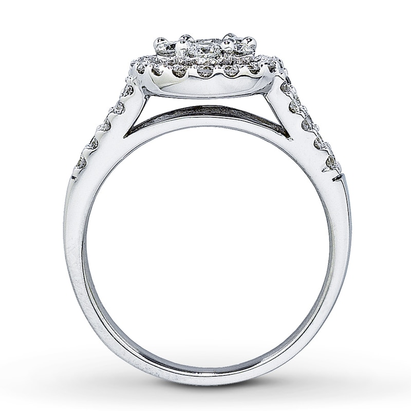 Main Image 2 of Previously Owned Diamond Engagement Ring 1 ct tw Round-cut 14K White Gold - Size 9.5
