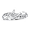 Previously Owned Diamond Promise Ring 1/4 ct tw Princess & Round-cut 10K White Gold