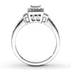 Thumbnail Image 1 of Previously Owned Diamond Ring 3/8 ct tw Princess & Round-cut 10K White Gold - Size 2.75