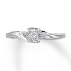 Thumbnail Image 1 of Previously Owned Diamond Ring 1/8 ct tw Princess-cut 10K White Gold - Size 10.25