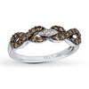 Thumbnail Image 1 of Previously Owned Le Vian Chocolate Diamond Ring 3/8 ct tw Round-cut 14K Vanilla Gold - Size 10