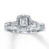 Thumbnail Image 1 of Previously Owned Diamond Ring 1/6 ct tw Princess-cut Sterling Silver Size 10.25