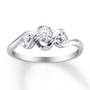 Thumbnail Image 0 of Previously Owned Diamond Promise Ring 1/15 ct tw Round-cut Sterling Silver - Size 4.25