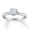 Previously Owned Diamond Promise Ring 1/8 ct tw Round-cut Sterling Silver