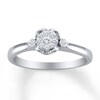 Thumbnail Image 0 of Previously Owned Diamond Promise Ring 1/8 ct tw Round-cut Sterling Silver - Size 4.25