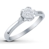 Thumbnail Image 1 of Previously Owned Diamond Promise Ring 1/8 ct tw Round-cut Sterling Silver - Size 4.25