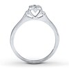 Thumbnail Image 3 of Previously Owned Diamond Promise Ring 1/8 ct tw Round-cut Sterling Silver - Size 4.25