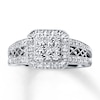 Thumbnail Image 0 of Previously Owned Diamond Ring 1/8 ct tw Round-cut Sterling Silver - Size 4.25