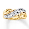 Previously Owned Diamond Anniversary Ring 3/8 ct tw Round-cut 10K Two-Tone Gold