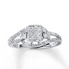Thumbnail Image 1 of Previously Owned Diamond Ring 1/5 ct tw Round-cut 10K White Gold - Size 4