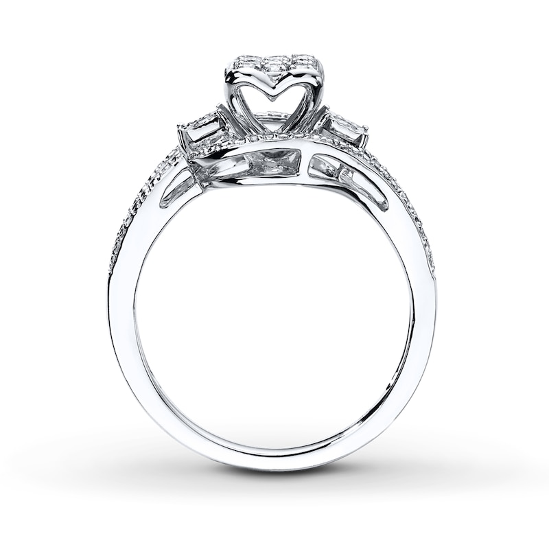 Main Image 2 of Previously Owned Diamond Ring 1/5 ct tw Round-cut 10K White Gold - Size 4