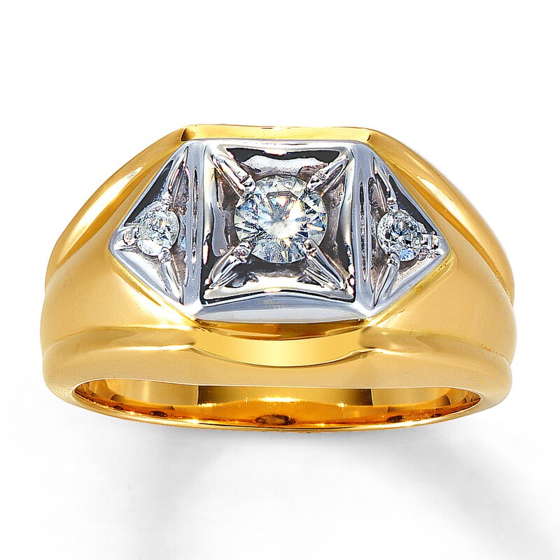 Main Image 1 of Previously Owned Diamond Wedding Band 1/2 ct tw Round-cut 14K Yellow Gold - Size 13.25