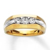 Previously Owned Men's Wedding Diamond Band 1/2 ct tw Round-cut 14K Yellow Gold