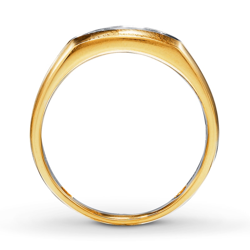 Main Image 2 of Previously Owned Men's Wedding Diamond Band 1/2 ct tw Round-cut 14K Yellow Gold Size 13.5