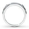 Thumbnail Image 1 of Previously Owned Men's Wedding Band 1/4 ct tw Round-cut Diamonds 10K White Gold - Size 7