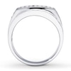 Thumbnail Image 1 of Previously Owned Men's Wedding Band 1 ct tw Round-cut Diamonds 10K White Gold - Size 7.5