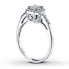 Thumbnail Image 2 of Previously Owned Diamond Ring 1/4 ct tw Princess & Round-cut 10K White Gold - Size 9