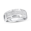 Thumbnail Image 1 of Previously Owned Men's Band 1/2 ct tw Round-cut Diamonds 10K White Gold - Size 6.75